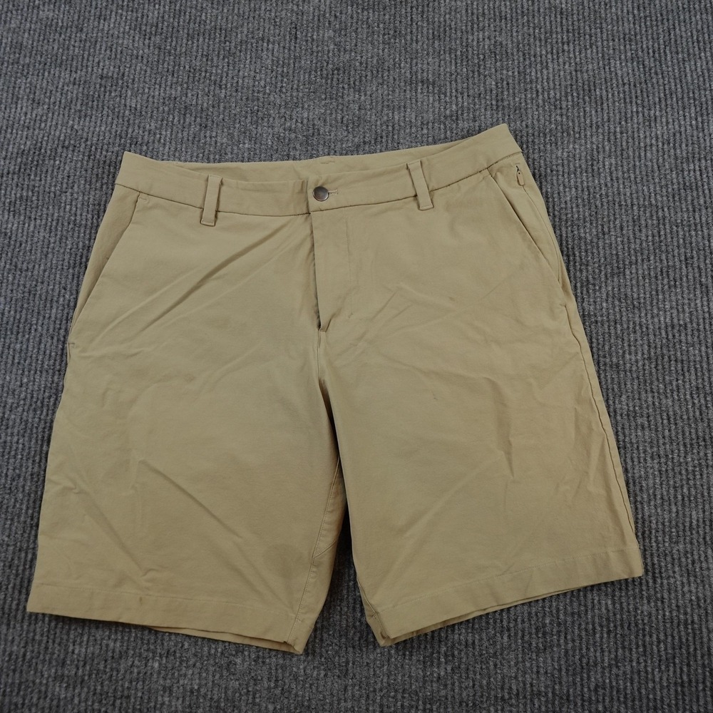 Lululemon Shorts Mens 34 Beige Chino Casual Golf Outdoor 11 Inseam Commission